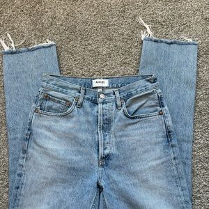 agolde high waisted riley crop jean